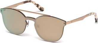 Web Eyewear Pink Metal Sunglasses