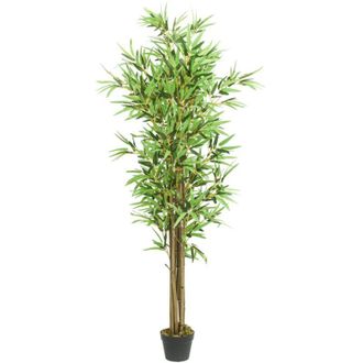 vidaXL Rbol De Bamb&uacute; Artificial Con 1288 Hojas Verde 180 Cm Vidaxl