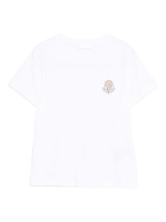 Moncler Round-Neck T-Shirt With Logo Patch Detail