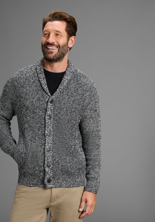 Man's World Strickjacke »Neue Kollektion! Mit Knopfleiste und Taschen« melierte Optik,weicher Griff, Perfekt für die kältere Jahreszeit