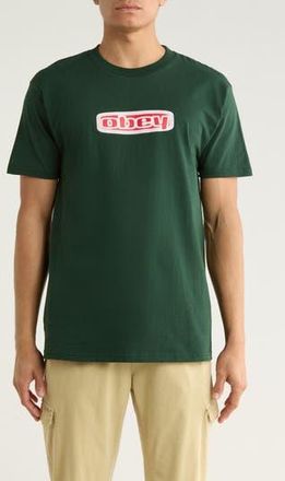 Obey Oval Logo Graphic T-Shirt in Forest Green at Nordstrom Rack, Size Xx-Large