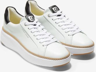 Cole Haan Womens Cole Haan GrandPro Topspin W22707 Sneakers Ivory Leather Shoes HAWK2003