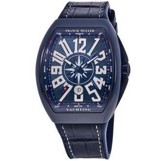 Franck Muller Vanguard Yachting Ceramic Blue Dial Mens Watch V45SCDTYACHTCRBLW-C