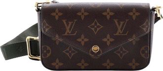 Louis Vuitton Brown Monogram Canvas Felicie Strap & Go (Authentic Pre-Loved)