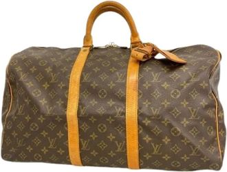 Louis Vuitton Pre-owned Weekend Bags, male, Brown, Size: ONE SIZE Pre-owned Keepall 50 Boston Bag