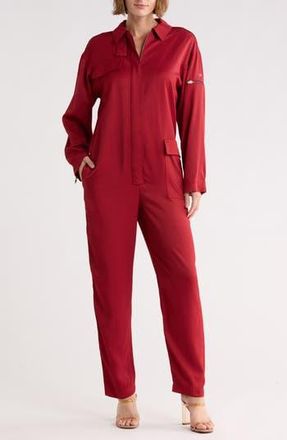 Longchamp Long Sleeve Jumpsuit in Sienna at Nordstrom Rack, Size 10 Us / 42 Fr