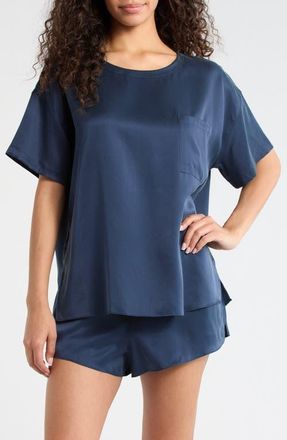 Lunya Washable Silk Short Pajamas in Deep Blue at Nordstrom, Size X-Small