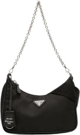 Prada Pre-owned Re-Edition 2005 Satchel - Dames - Vintage Schoudertas - Zwart - ONE Size - Nylon - Vintage