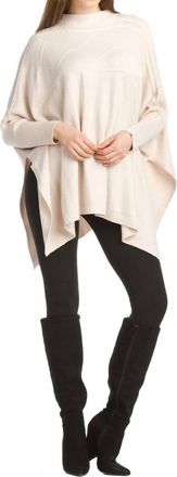 Papillon Soft Stretchy Poncho Sweater In Blush