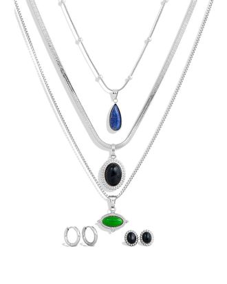 Savvy Cie Jewels Onyx Statement Set
