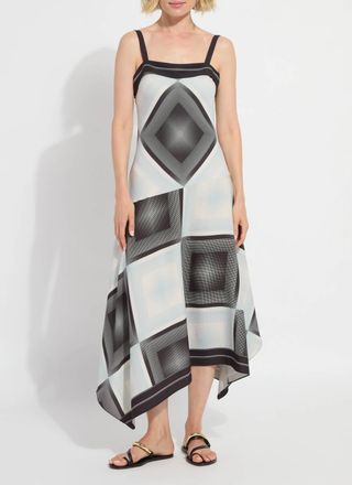 Lyss&eacute; Sarai Handkerchief Asymmetric Dress In Halftone Scarf