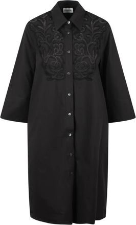 P.A.R.O.S.H. poplin midi dress - Black