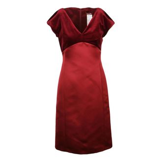 Max Mara Dames, Jurken, Rood, Maat: 2XS Katoen
