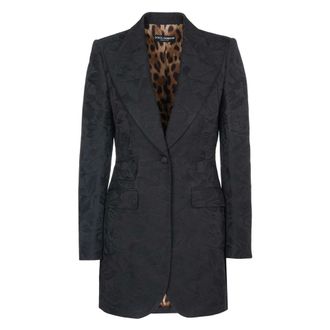 Dolce & Gabbana Blazers - Dames - Jassen - Zwart - Maat: 2XS Leer