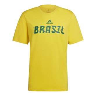 adidas FIFA World Cup 2022 Brasil T-Shirt Asia Sizing Yellow Green HD6370