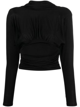Saint Laurent Cropped top - Zwart