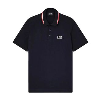 Emporio Armani Zomer Blok Stretch Katoen Polo - Heren - Polos - Blauw - 3XL - Katoen - Tops
