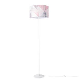Paco Home Paco Home - Luminaria De Pie Sal&oacute;n Dormitorio E27 Brillante Color Pastel Vintage Multicolor (&oslash;38cm), L&aacute;mpara De Pie - Blanco