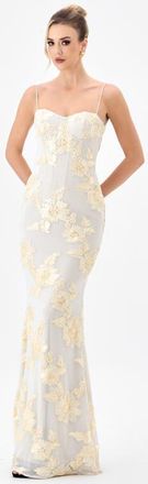 Bariano Cindy Lace Up Maxi in Light Yellow at Nordstrom, Size 10