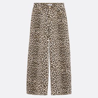 Suncoo Broek met wijde pijpen en luipaardprint ROBIN