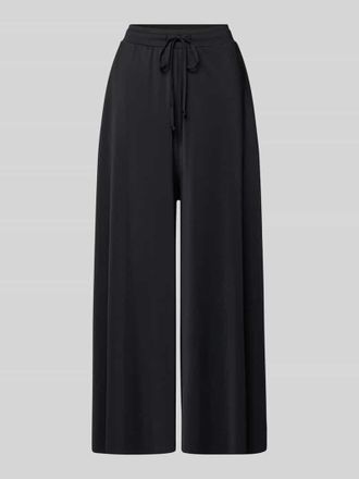 Oui Wide Leg Hose mit Tunnelzug in Black, Gr&ouml;&szlig;e 34
