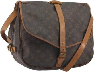 Louis Vuitton Pre-owned Saumur 35 Schoudertas - Dames - Vintage Schoudertas - Bruin - ONE Size - Leer - Vintage