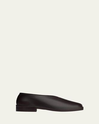 Christophe Lemaire Mens Smooth Napa Leather Slippers
