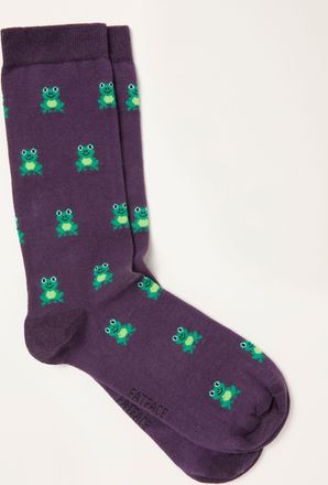 Fat Face FatFace Purple Frog Socks