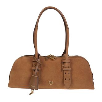 Pinko Bowling Baguette Big Bag - female - PINKO - Shoulder Bags - Brown - ONE SIZE - Bags