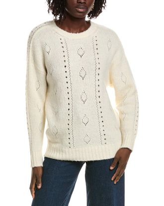 Officine G&eacute;n&eacute;rale Officine Generale Violette Perforated Wool & Alpaca-Blend Pullover