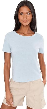Royal Robbins Vacationer Boxy T-Shirts Womens Workout Skyway Stripe : XS, Cotton/Hemp/Polyester