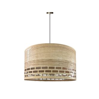 Wonderlamp L&aacute;mpara de techo de madera clara con tela natural
