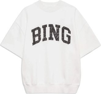 Anine Bing Hoodies & sweatvesten, Dames, Wit, S, Katoen, Jay Sweatshirt
