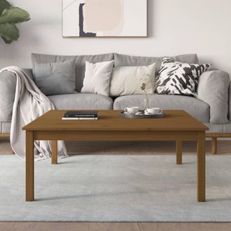 vidaXL Vidaxl - Mesa De Centro Madera Maciza De Pino Marr&oacute;n Miel 100x100x40 Cm