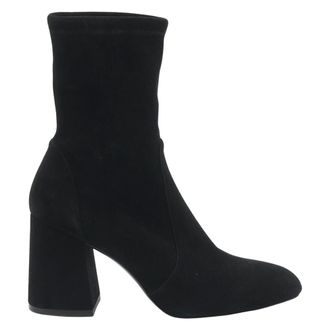 Stuart Weitzman Flareblock 85 Stretch Bootie - female - Stuart Weitzman - Heeled Boots - Black - 7 UK - Shoes