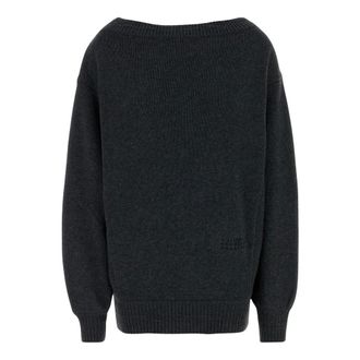 Maison Margiela Dames, Truien, Grijs, Maat: S Wol