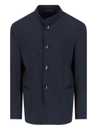 Giorgio Armani button-up jacket - men - Virgin Wool - 48 - Blue