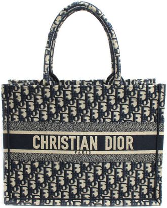 Dior Navy Cotton Tote Bag (Pre-Owned)