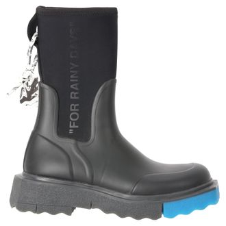 Off-white Off-White Sponge regenlaarzen van zwart rubber
