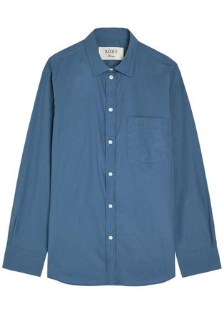 R&oacute;he Cotton Shirt - Blue - 38 (UK10 / S)