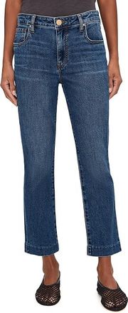 Kut from the Kloth Reese High-Rise Fab Ab Ankle Straight Blind Hem in Ultra Womens Jeans Ultra : 10 26.5, Cotton/Denim/Spandex