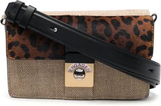 Maison Margiela New Lock leather shoulder bag - women - Calf Hair/Calf Leather/Polyester - OS - Neutrals