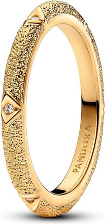 Pandora ME Texture And Stones Gold Plated Ring, Size 52