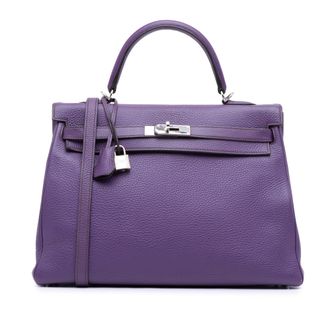 Herm&egrave;s Ultraviolet Togo Kelly II Retourne 35