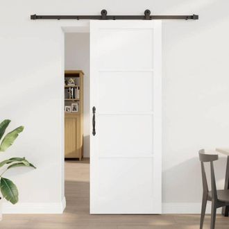 vidaXL Vidaxl - Juego De Puertas Correderas Manual Blanco Y Negro 78 X 211 Cm