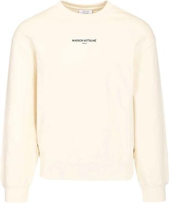 Maison Kitsun&eacute; Sweatshirts & Hoodies - Heren - Sweatshirts - Beige - XL - Katoen - Hoodies & sweatvesten
