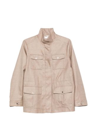 Herno Brown High-Collar Jacket