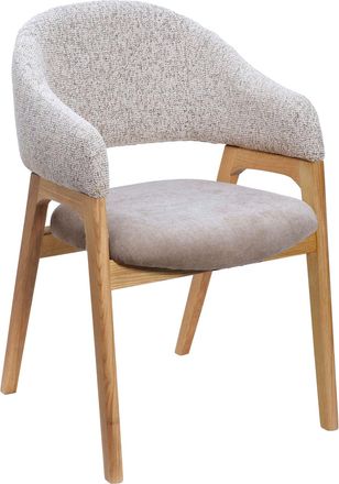 Linea Natura Armlehnstuhl, Taupe, Holz, Textil, Eiche, massiv, eckig, 56.5x82.5x59.5 cm, Stoffauswahl, Typenauswahl, inklusive Armlehnen, Holzmöbel, Sitzgelegenhei