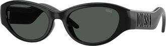 Diesel Dl 3021U Zonnebril - Dames - Zonnebrillen - Zwart - 52 MM - Accessoires