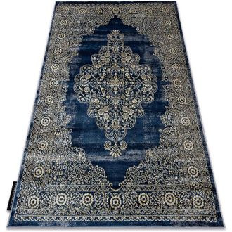 RugsX Rugsx - Alfombra De Luxe Moderna 474 Ornamento - Structural Azul Oscuro / Oro Blue 180x270 Cm